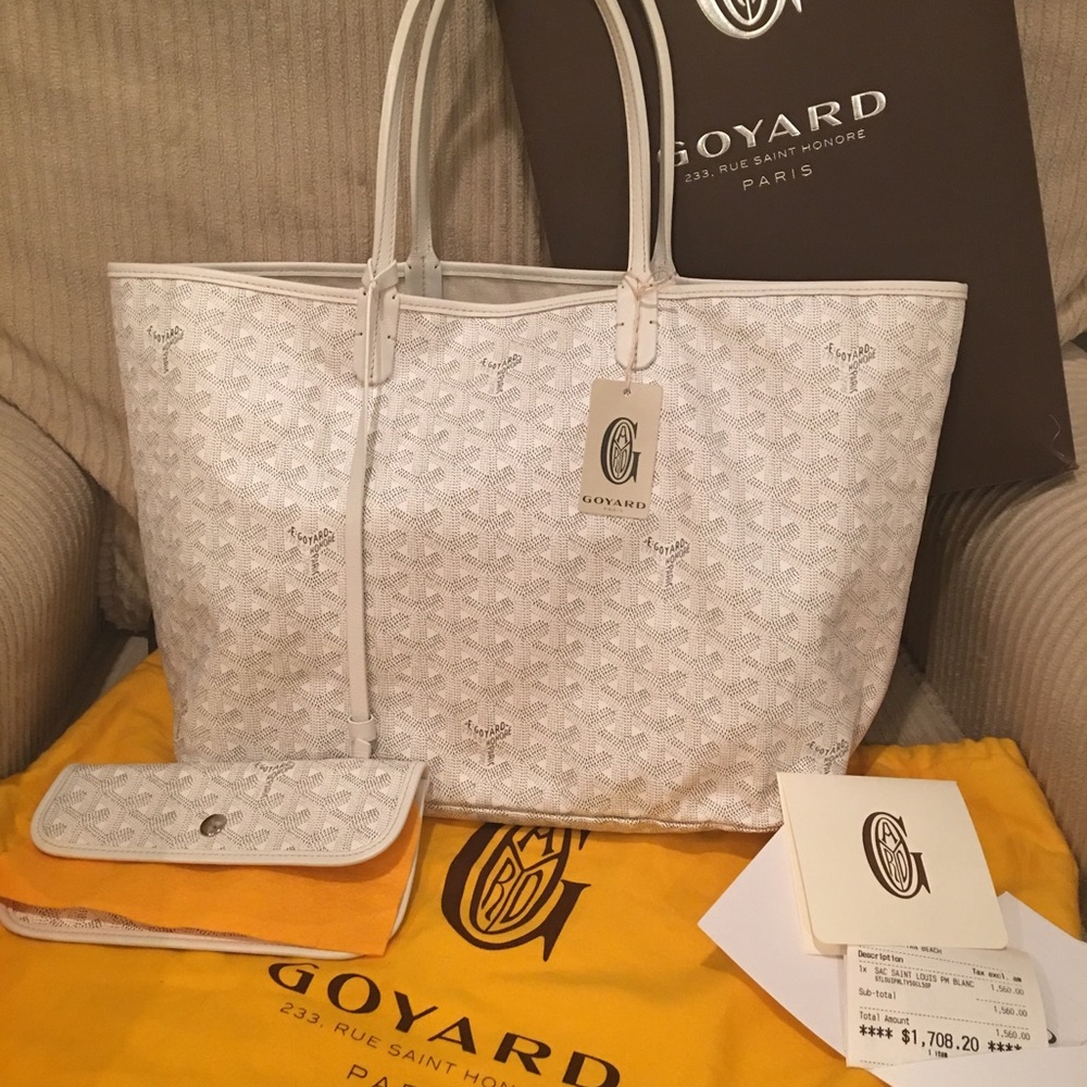 Goyard White PM medium tote